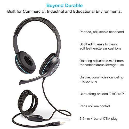 (20 Pack) Cyber Acoustics 3.5Mm Stereo Headset With Headphones And Noise Cancelling Microphone For Pcs, Tablets, And Cell Phones In The Classroom Or Home (Ac-5002) … #TOP6