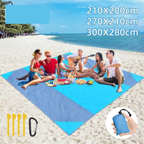Alfombrilla de playa grande de 270 x 210 cm impermeable y ligera para exterior 3