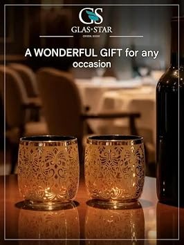 Golden Liberty Old Fashioned Whiskey Glasses 11 oz Crystal DOF Glass Set of 6 Premium Gold Pattern Bourbon, Scotch & Cocktail Tumblers Elegant Wedding, Anniversary & Birthday Gift