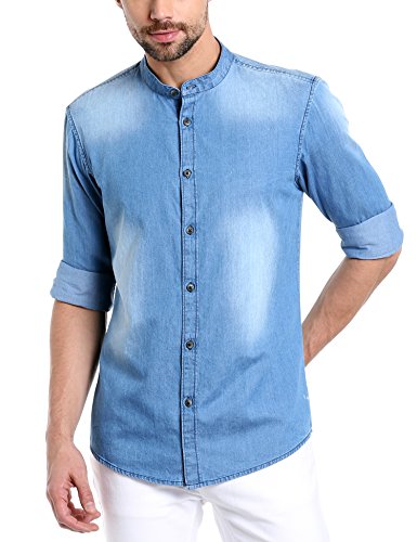 Image of Dennis Lingo Men's Solid Slim Fit Casual Shirt