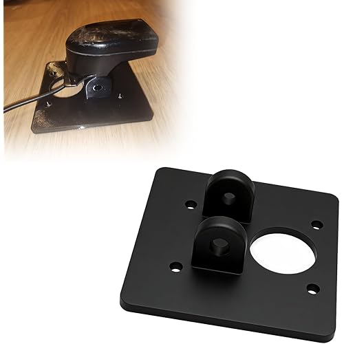Transducer Mounting Bracket Compatible with Vibe Kayak and Compatible with Garmin Striker 4 Fish Finder | 4-Bolt Pattern Hull Adapter for Sonar Sensor | Secure Through-Hole Installation