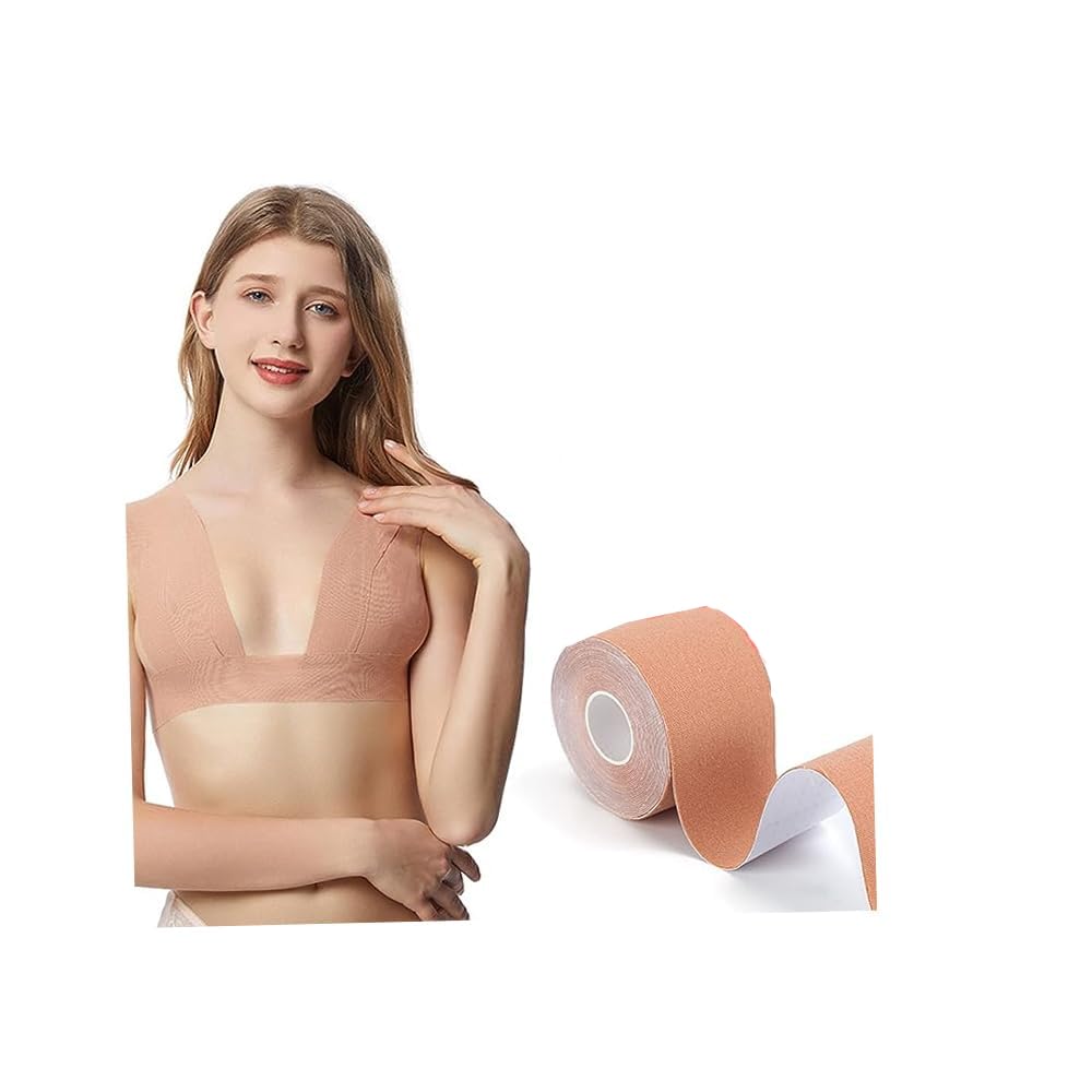 Breast Lift Tape Waterproof boob tape Adhesive push up tape Chest Support Tape, Boobytape Athletic Tape for Breasts Invisible Lift Athletic Tape Adhesive Bra (Beige)-image-36