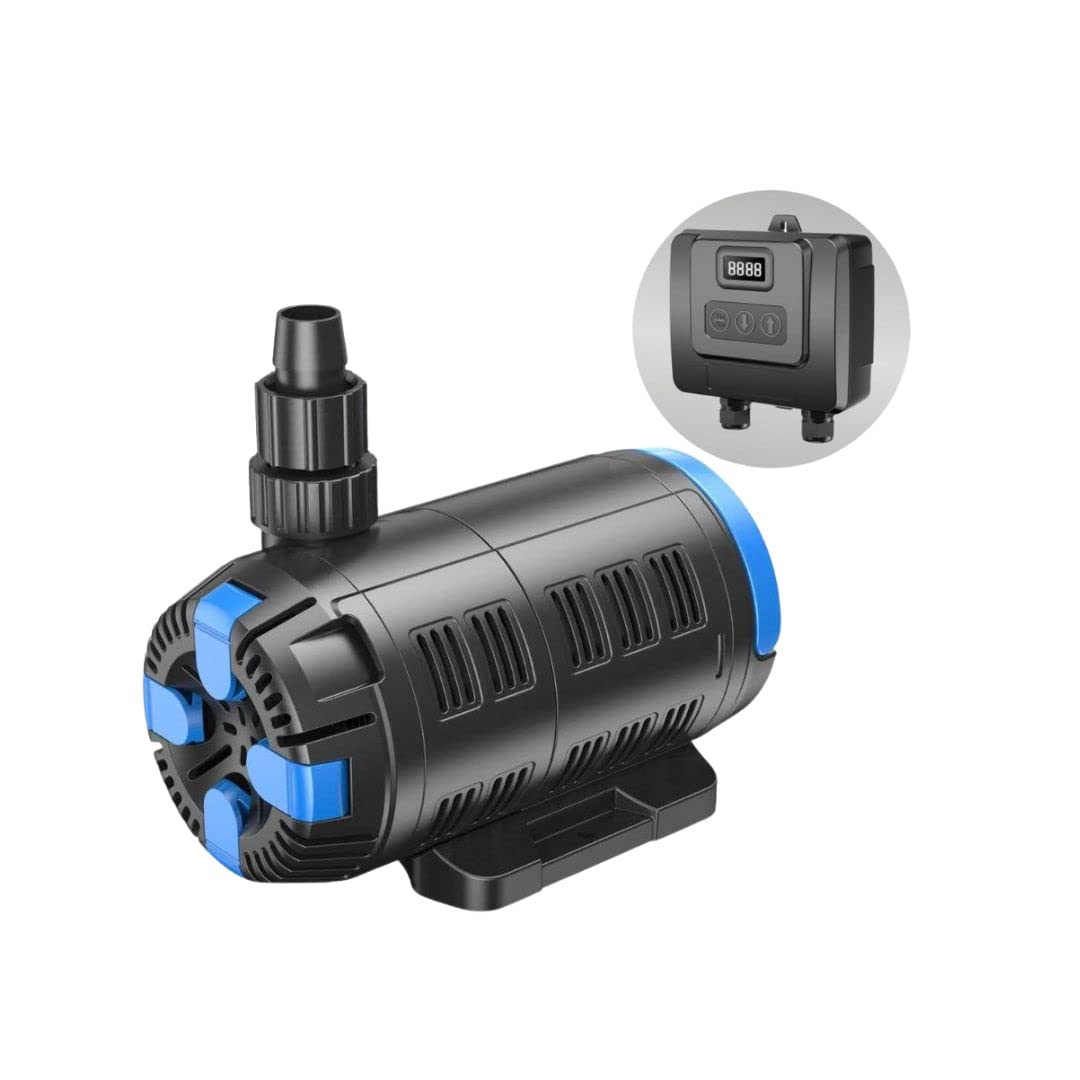 AquaOne Eco pompa do oczka wodnego CET 15000 37-180 W, 7500 do 15000 l/h, wysokiej jakości pompa do oczka wodnego z wielofunkcyjnym kontrolerem, specjalna pompa do stawu ogrodowego, pompa filtrująca