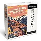 Lantern Press Colorado, Explorer Series, Million Dollar Highway 1000 Piece Jigsaw Puzzle for Adults, Made in USA with Reference Poster