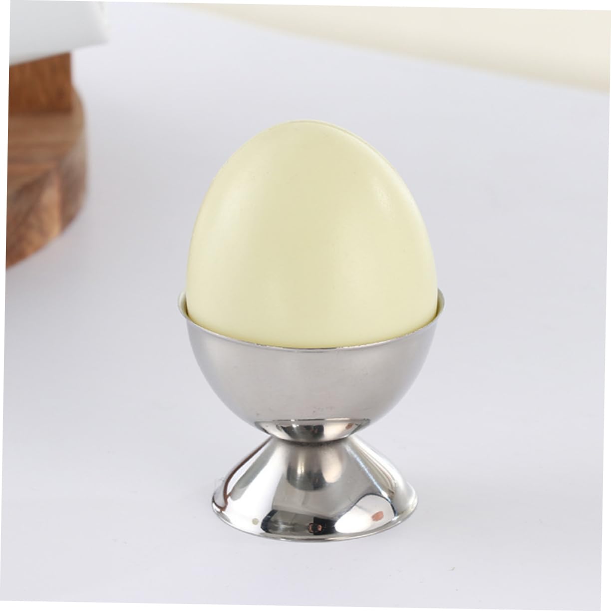 Mikinona 3pcs Stainless Steel Egg Holder Creative Egg Cup Egg Tray Stainless Steel Egg Rack Silver