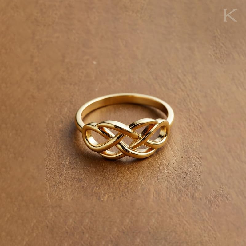 Image of KISNA 9KT / 14KT / 18KT Infinora Yellow Gold Ring For Women | S14