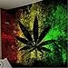 Foglia di canapa appeso a parete camera da letto arazzo sfondo Gossip Arazzi Hippie Wall Rugs Dorm Decor Coperta P3 95x73cm