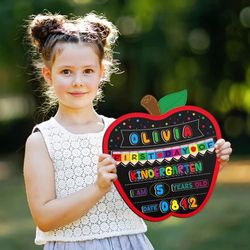 First Day of School Board Sign with DIY Letters and Numbers - Kids DIY First and Last Day of Kindergarten Preschool Pre K 1st Grade Sign - Back to School Signs Supplies — view 5