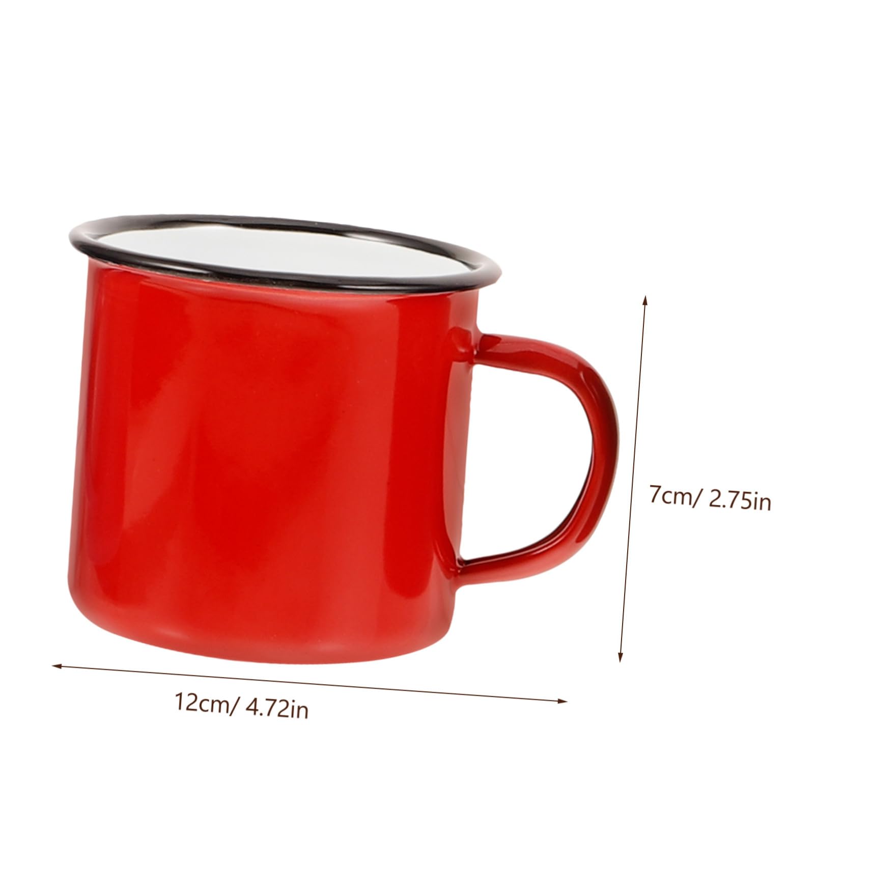 4stücke Teiliges Retro Emaille Trinkbecher Handliche Camping Für Kaffee Tee Milch Für Outdoor-aktivitäten Und Frühstück Zu Hause