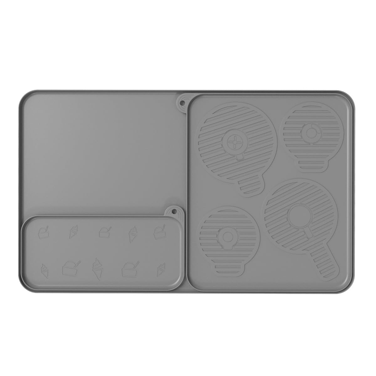 Sliding Pad for Ninja Swirl by Creami Ice Cream and Soft Serve Maker NC701? Ice Cream Machine Slider Mat with Storage Strap (Gray, Large)