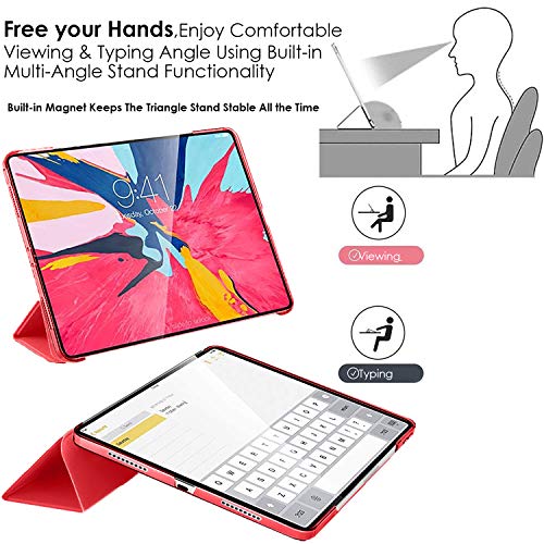 Image of DuraSafe Cases for iPad Pro 12.9 inch 6th 5th 4th Gen Case A2436 MHNF3HN /A MHNG3HN /A MNXR3HN /A MNXT3HN /A A2378 MHNF3HN /A MHNG3HN /A A2229 MY2H2HN /A MY2J2HN /A A2461 MHNH3HN /A MHNJ3HN /A MHNK3HN /A - Red