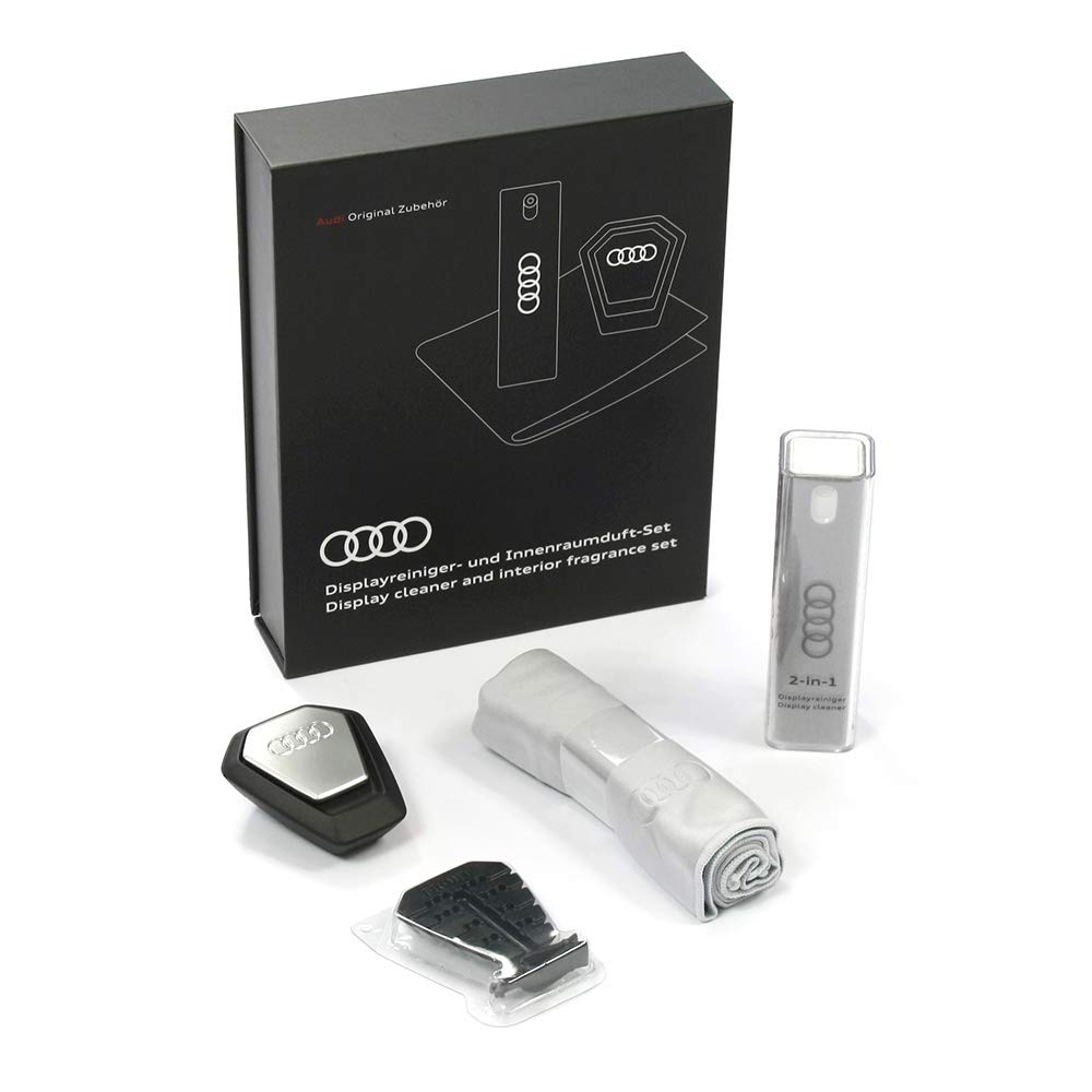 Audi 80A057800 Set de Cuidado para Limpiar Pantallas Dispensador de Perfume Paño de Limpieza