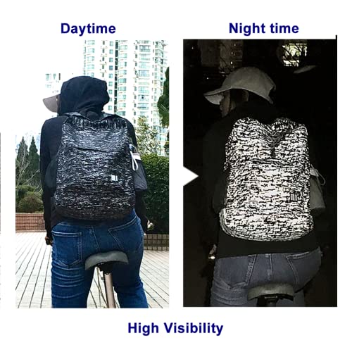Reflective Backpack, High Visibility Backpack for Commuters Ride Motorcycle Bike, Water Resistant Bags Fit 15.6-Inch Laptop for Work and Travel4