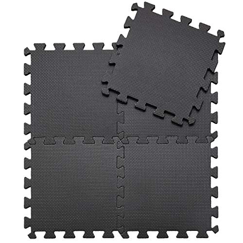 BIGTREE 18 Piezas EVA Alfombrillas de Espuma Suave Protector de Suelo protección de Superficie Gran Gimnasio Yoga Esterilla de Ejercicio 29,5 * 29,5 * 0,9 cm