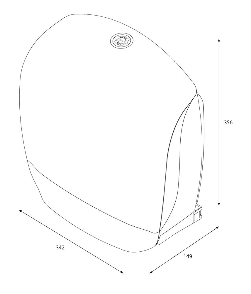 Katrin 90083 - Dispensador Gigante para rollos de papel higiénico, tamaño grande, color blanco