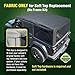 Sierra Offroad Soft Top for 2018 to 2026 Jeep Wrangler JL - Fabric Only - Black, Canvas - Fits 4 Door Wrangler Soft Top with Rear Plastic Tinted Windows - Factory Fit Replacement - No Frame Kit