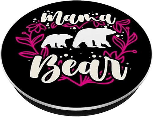 Miniatura 2 de PopSockets intercambiables para el Día de la Madre, diseño de corazón, familia, mamá, oso