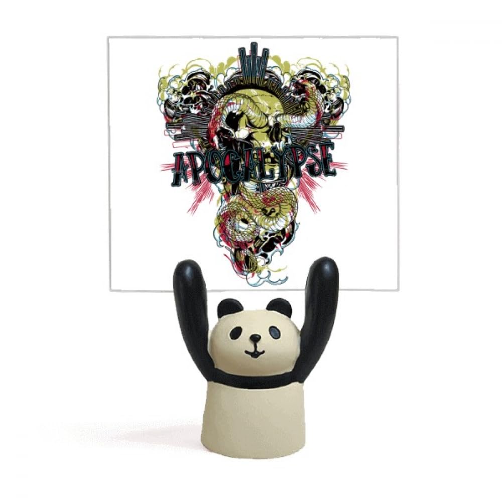 Support pour mémo serpent et panda vert déco bureau