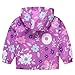 Kids Boys Girls Fleece Lined Windbreaker Jacket Fashion Prints Hoodie Windproof Coats Zip Up Trench Outerwear for Fall (Purple, 18-24 Months)