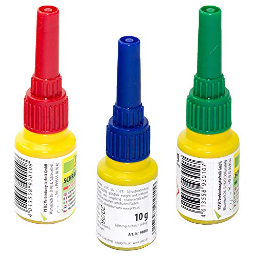 Colle de sécurité à vis PETEC contre le desserrage mécanique flacon 10g - 2
