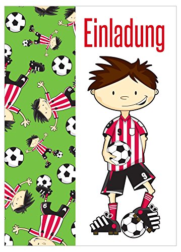 Edition Seidel Set van 12 uitnodigingskaarten uitnodigingen kinderverjaardag verjaardag party jongens met voetbal… - Image 4