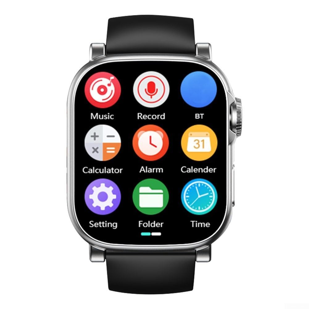 MP3 Player Sportuhr mit 2 01 Zoll HD Touchscreen AVI Video Wiedergabe Metallgehäuse tragbarem externen Lautsprecher und TF-Kartenfach bis zu 128G für Training Reisen und Alltag(Black Gray 64GB)