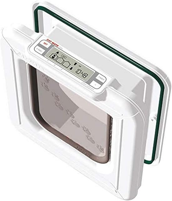 Cat Mate Elite I.D Disc Cat Flap with Timer Control White (305 W) Not Microchip Compatible