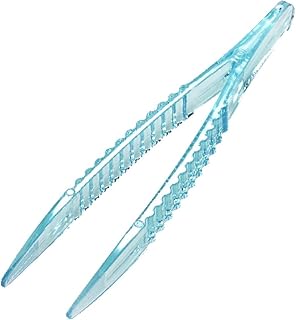 Caplugs Evergreen 222-1121-B1I Sterile Self-Sprung Forceps 100 Pack, Translucent Blue Polystyrene, 105 mm, Reusable, Disposable, Laboratory Use, Individually Packed