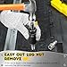 TOPEC 10PCS Deep Lug Nut Remover Heavy Duty, 1/2