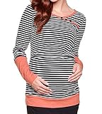 Hippolo Stillen Mutterschaft Schwangere Frauen Pflege Tops Hoodies Warm Jumper Pullover Frauen Freizeitkleidung (M)