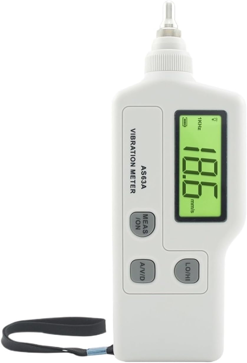 Digital Vibration Meter, Portable Handheld Vibration Meter Vibrometer Digital Sensor Tester Analyzer Acceleration AS63A