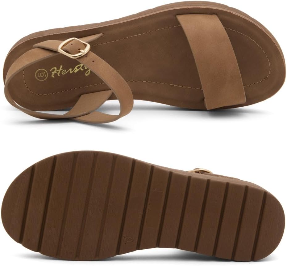 Herstyle Women’s Flat Sandals – One Band Ankle Strap Dressy Casual Sandals with Cushioned Footbed | Comfortable Open Toe Walking Shoes for Summer & Daily Wear - Image 5