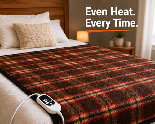 Image of Electric Blanket for Single Bed (Manual, Stripe, Sea Green) - Bed Warmer - Heating Kambal for Best Comfort During Winter, Pain Relief Back, Neck, Leg, Cervical