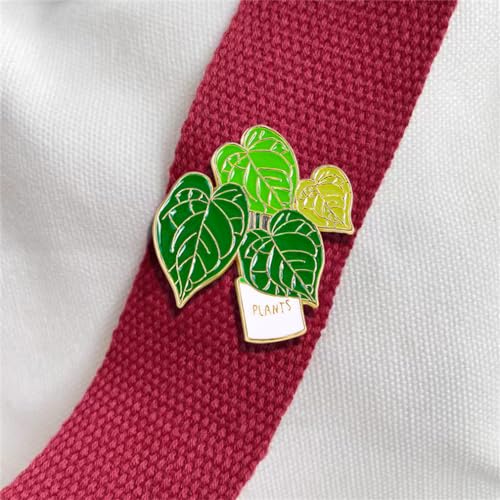 Cartoon Potted Plant Brooch Set Cartoon Plant Flower Alloy Enamel Pin Cute Badge Lapel Pin Metal Badge Rustic Greenery Leaf Brooch Plant Pins Clothes Bags Backpacks Party Decoration Christmas Gifts2