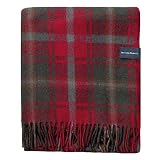 The Tartan Blanket Co. Recycled Wool Blanket Dark Maple Tartan (59" x 75")
