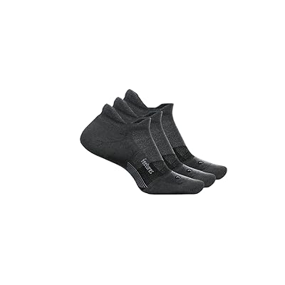 Feetures Merino 10 Cushion No Show Tab 3 Pair Pack No Show Socks Shoes Gray 1