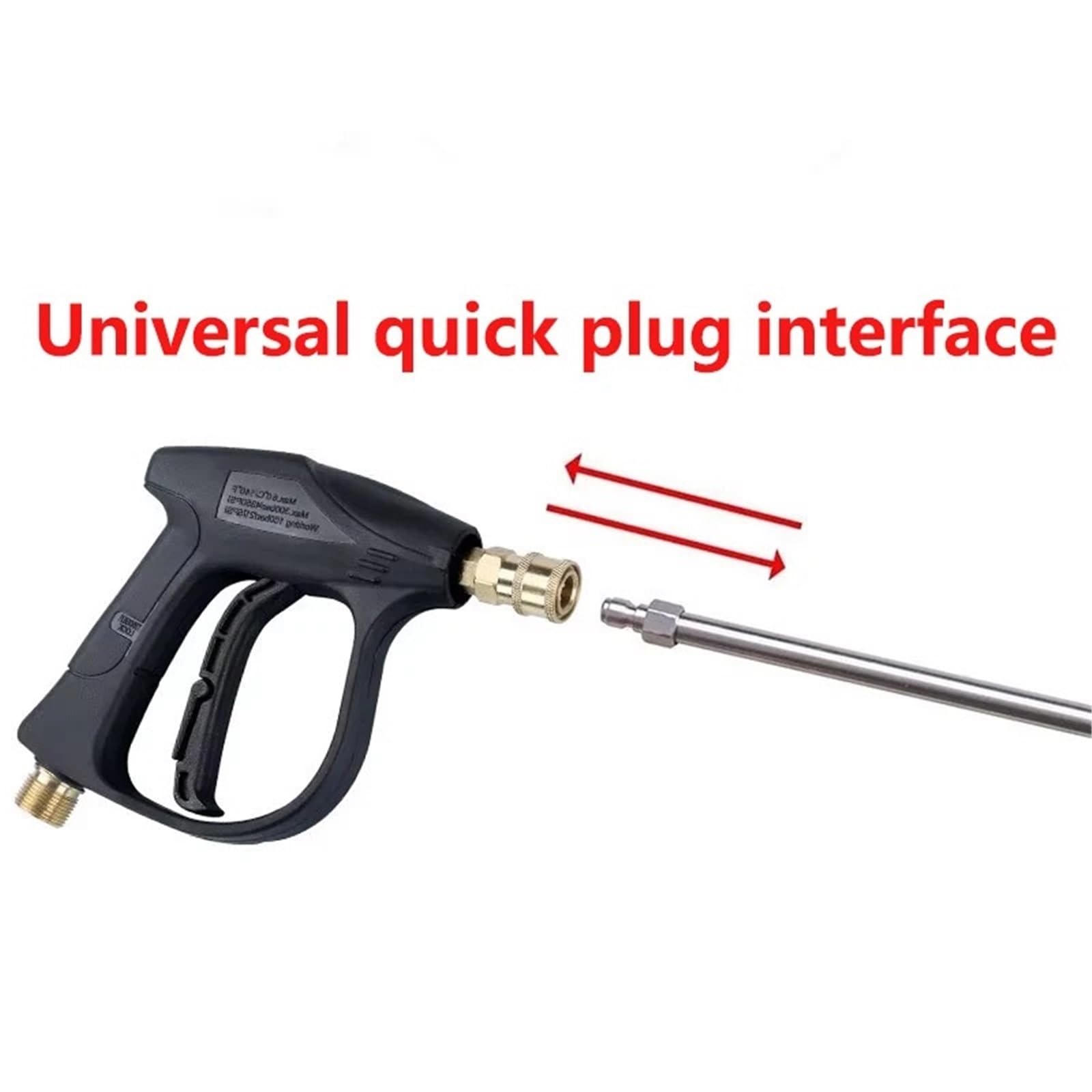 Varilla de Extensión para Hidrolimpiadora Extensión de manguera lavado a alta presión con interfaz conexión rápida universal for adaptador y boquillas acoplamiento pivotante 180 grados(Color 2)