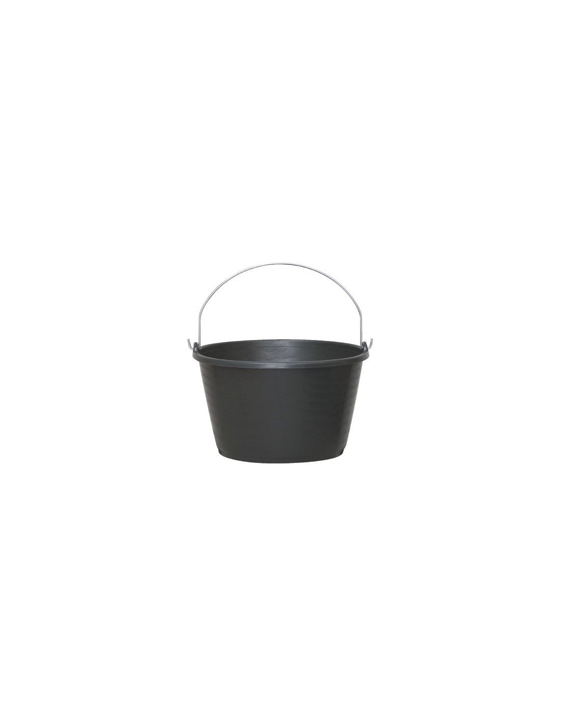 Seau Plastique 15L Avec Anse Bois - Noir - Brico-matériaux - Usage Jardin Ou Ménage
