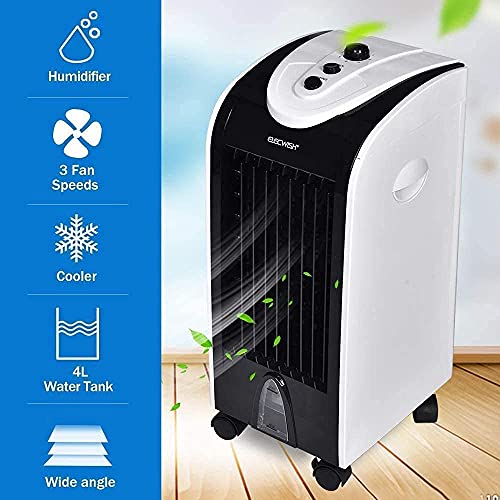 ELECWISH Evaporative Cooler Portable Air Cooler Fan Circulator Fan with 3 Speeds Quiet Electric Fan for Home Office