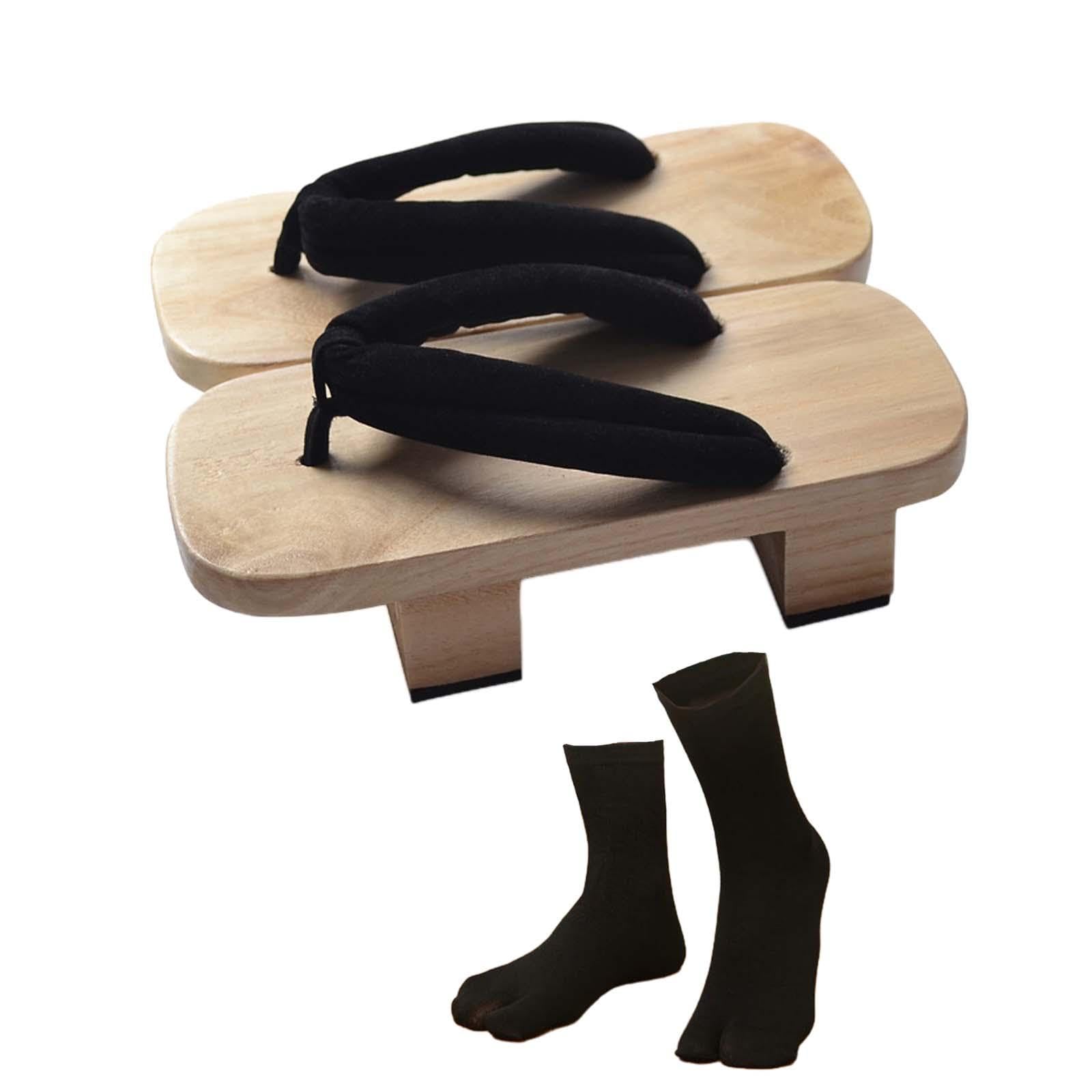 MERISHOPPMERISHOPP®Japanese Wooden Clogs Flip Flops Lightweight Slippers for Summer Home Travel EU Size 45|Clothing, Shoes & Accessories | Men's Shoes | Slippers|1X PairJapanese Wooden Clogs#1X Pair Socks