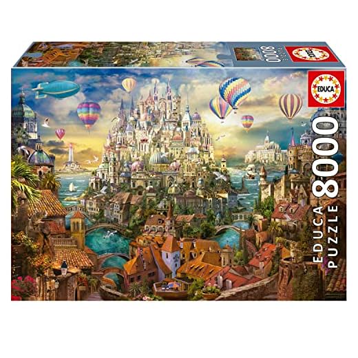 Educa - Puzzle 8000 Piezas para Adultos | Ciudad de los Sueños | Rompecabezas XL para Expertos | Incluye Servicio de Pieza perdida | A Partir de 14 Años (19570)