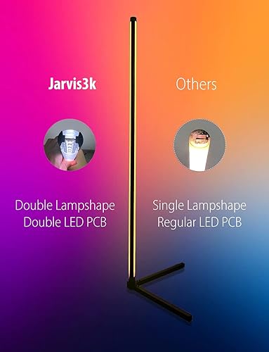 Miniatura 6 de Lámpara de pie LED inteligente de doble cara, RGB 16 millones de colores, sincronización de música, perfecta para cualquier habitación en cualquier