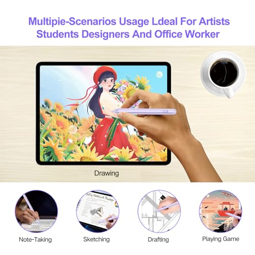 Image of Stylus Pen for iPad 2018-2026 with Palm Rejection, Apple Pencil for Pad11th /10th /9th /8th /7th /6th Gen, iPad Pro 11 /12.9 inch, New iPad Air 2026 11&13-inch(M3 /2) /5th /4th /3th Gen, iPad mini 6th /5th