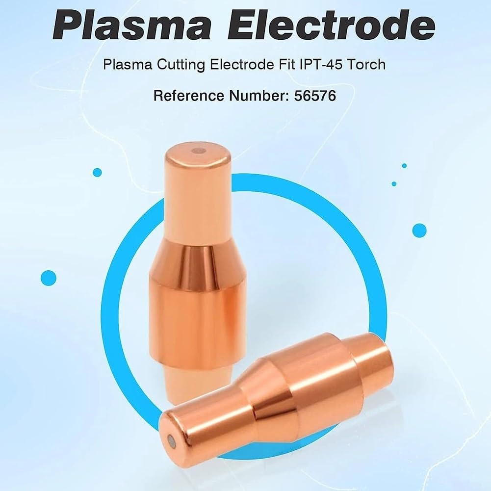 Confezione da 20 ugelli per taglierina al plasma, punta elettrodo, 0,08 cm, in rame, per torce Harbor Titanium IPT-45 PT-45, 56576 56811