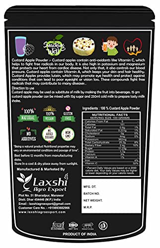Image of Organic Prime Custard Apple Frit Powder | Sitaphal Powder | Dry, No Added Sugars and Preservatives - 200 GM by Organic Prime