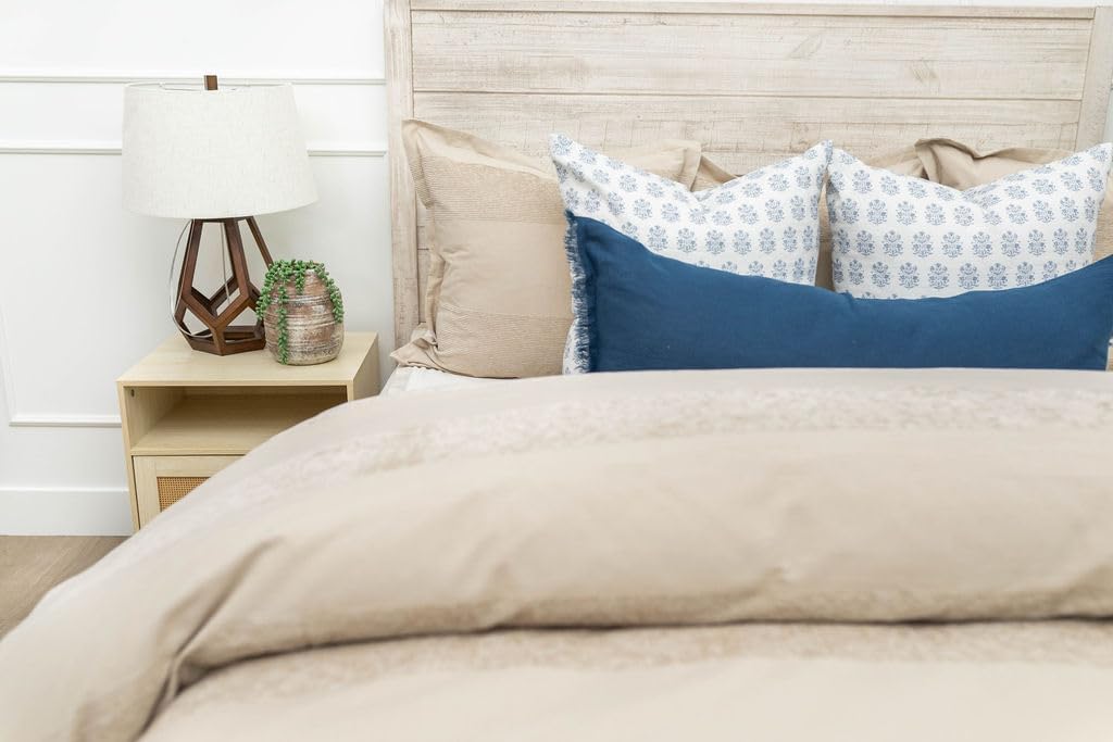 Beddy's One Piece Zippered Closure Tan Duvet Cover Bedding, Easy Zip Closure Cotton Bedding Mattress Cover, Twin Full Queen and King Sized Duvet Comforter Sets