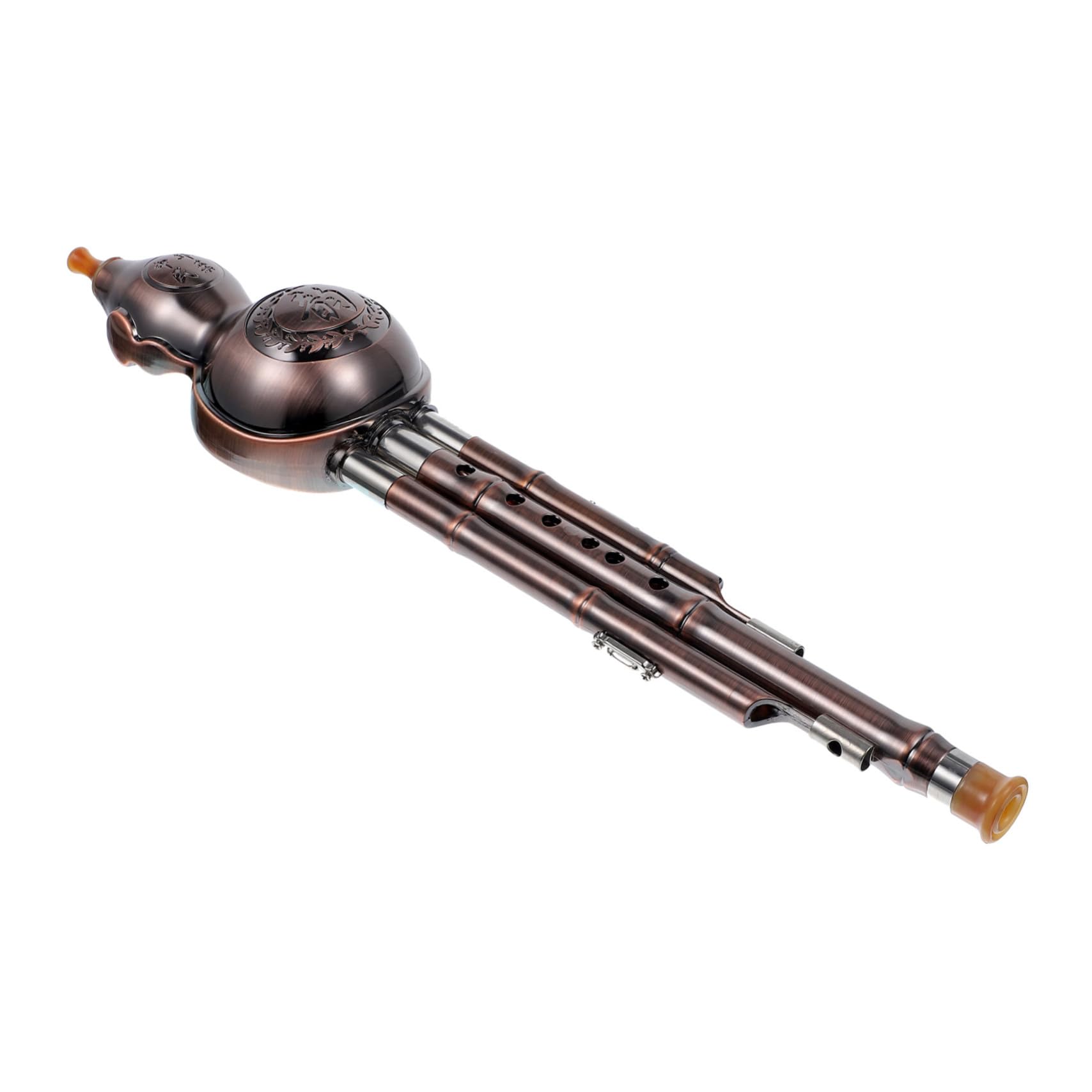 GOOHOCHY 1Pc Three Tone Cucurbit Flute for Beginners Chinese Gourd Instrument with Classical Design Easy to Clean present for Music Lovers Knot Style
