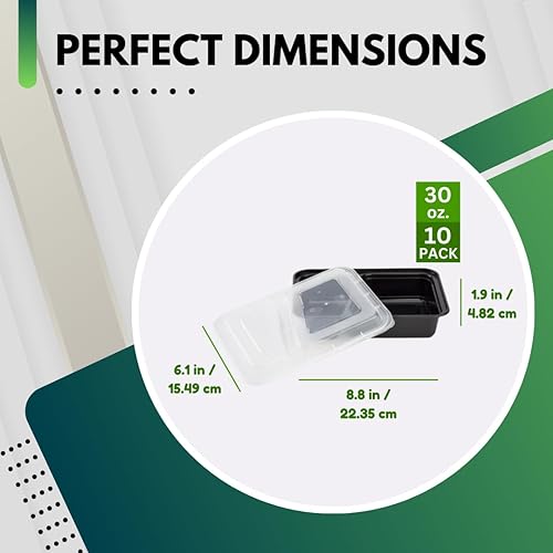 Miniatura 2 de Green Direct Contenedor de alimentos con tapa para Microondas congelador y lavaplatos Grande a prueba de fugas