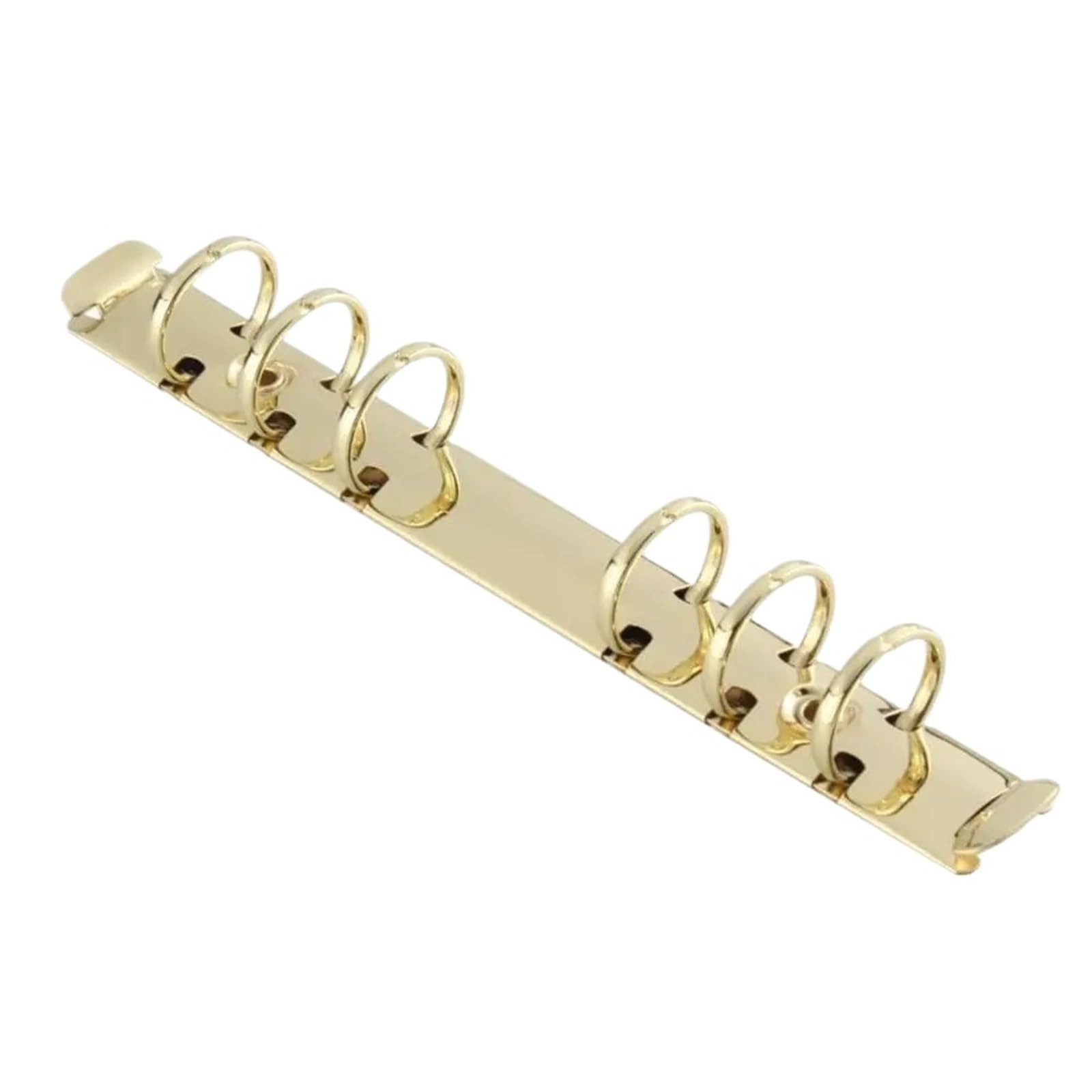 Raccoglitore ad anelli A5 Meccanismo raccoglitore 5 pezzi Clip in metallo fai-da-te for fogli sciolti con 6 fori(Silver-a6)