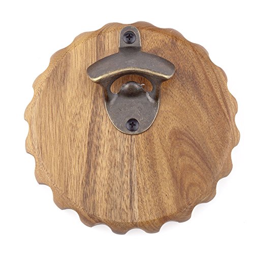 ILEAF Beer Cap Antique Bronze Bottle Opener and Cap Catcher for Daily Use Bar Parties Gifts